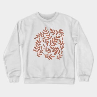 Autumn forest leaves in terracota Crewneck Sweatshirt